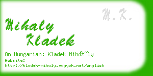 mihaly kladek business card